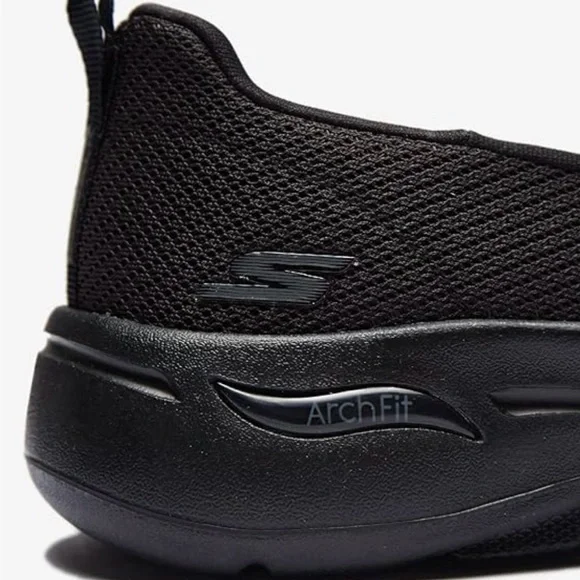 NWOT SKECHERS WOMENS AIR COOLED ARCH FIT BLACK SNEAKERS 8.5 - Picture 5 of 13